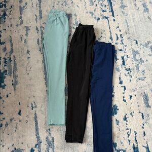 Hanna Andersson Teal, Black, and Navy Kids' Leggings